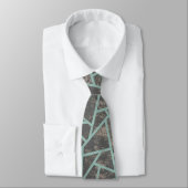 Cravate Motif en mosaïque vert pâle et gris (Attaché)