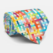 Cravate Motif en panier coloré (Roulé)