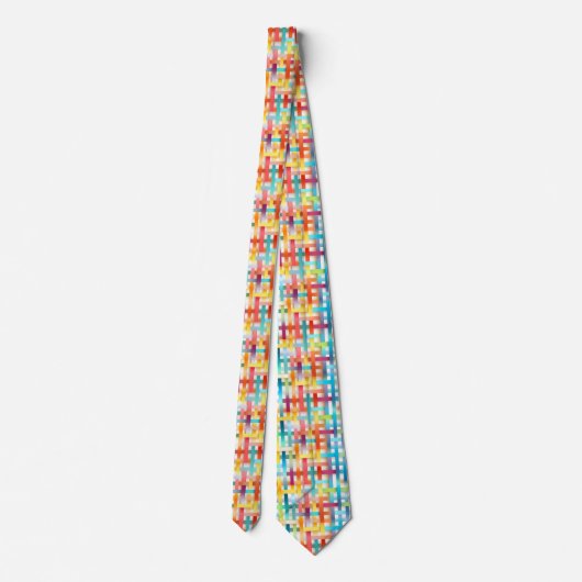 Cravate Motif en panier coloré (Dos)