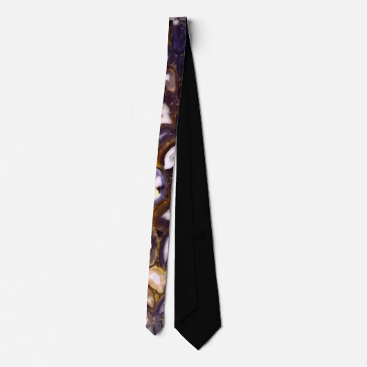 Cravate Motif en pierre blanche Brown violet (Dos)