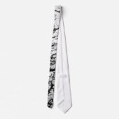 Cravate Motif en pierre de marbre noir et blanc (Dos)