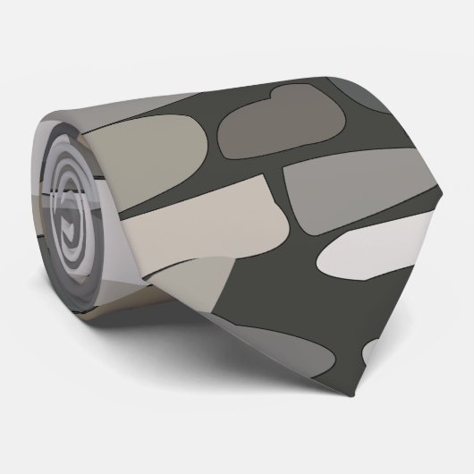 Cravate Motif en pierre de rock gris (Roulé)