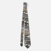 Cravate Motif en pierre de rock gris (Dos)
