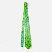 Cravate motif en pierre moucheté vert monochrome (Dos)