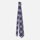 Cravate Motif en plaid bleu et gris (Dos)