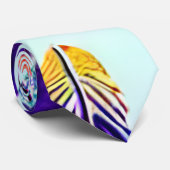 Cravate Motif en plumes colorées (Roulé)
