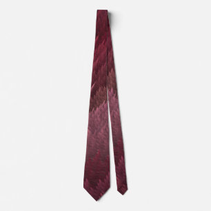 Cravate Motif en plumes de taran rouge