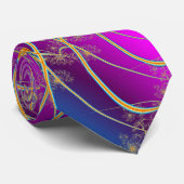 Cravate Motif en spirale coloré (Roulé)