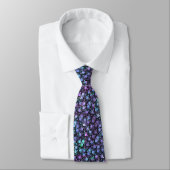 Cravate Motif en spirale opalescent iridescent - coutume (Attaché)