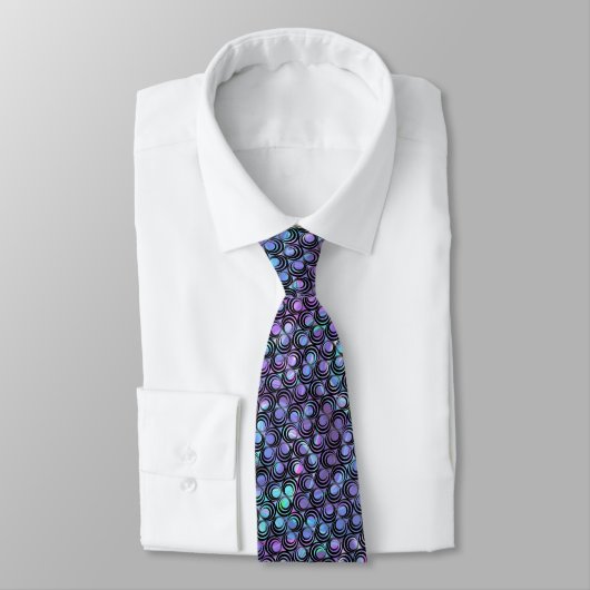 Cravate Motif en spirale opalescent iridescent - coutume (Attaché)