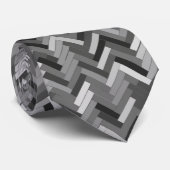 Cravate Motif en squelette dans les tons gris (Roulé)