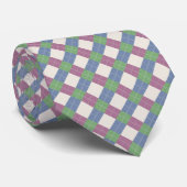 Cravate Motif en treillis à patchwork pastel (Roulé)