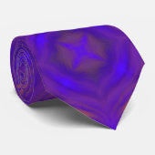 Cravate Motif en treillis Abstrait orange bleu violet (Roulé)