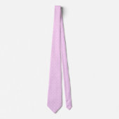 Cravate Motif en treillis floral blanc et dentelle rose (Devant)
