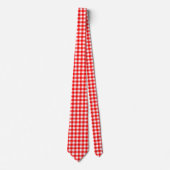 cravate Motif En vichy rouge et blanc (Devant)