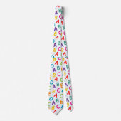 Cravate Motif enseignant Coloré (Devant)