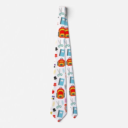 Cravate Motif enseignant Coloré (Devant)