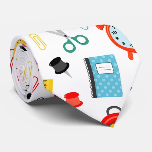 Cravate Motif enseignant Coloré (Roulé)