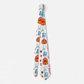Cravate Motif enseignant Coloré (Dos)