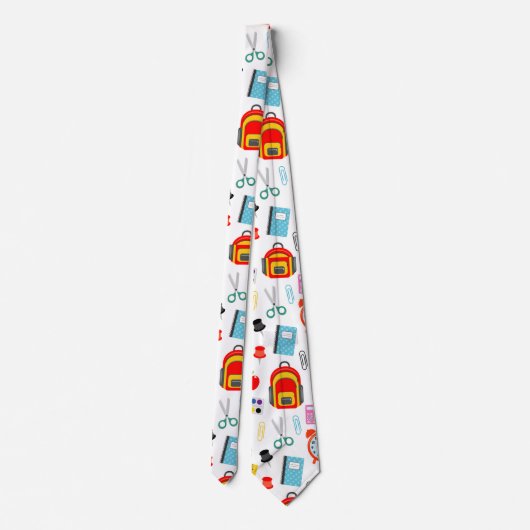 Cravate Motif enseignant Coloré (Dos)