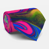 Cravate Motif esthétique de couleur vibrante (Roulé)