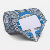 Cravate Motif et texte fractionné psychédélique (Roulé)