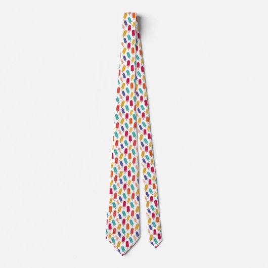 Cravate Motif Été Popsicle Lumineux (Devant)