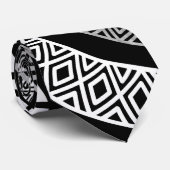 Cravate Motif ethnique tribal onduleux de Boho (Roulé)