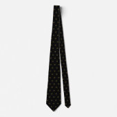 Cravate Motif étoile brillant sur noir (Devant)