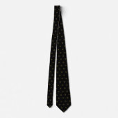 Cravate Motif étoile brillant sur noir (Dos)