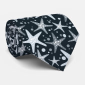 Cravate Motif étoile grise foncée (Roulé)
