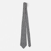 Cravate Motif étoile noir et blanc (Devant)