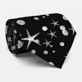 Cravate motif étoile noire cool (Roulé)