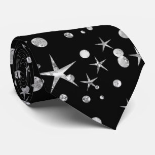Cravate motif étoile noire cool