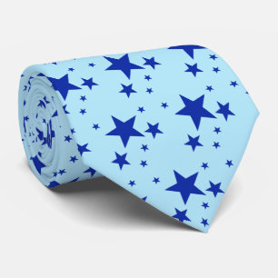 Cravate Motif Étoiles Bleues