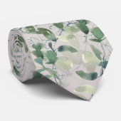 Cravate Motif Eucalyptus (Roulé)