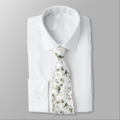 Cravate Motif Eucalyptus Aquarelle (Attaché)