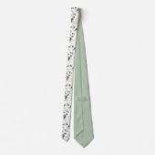 Cravate Motif Eucalyptus Aquarelle (Dos)