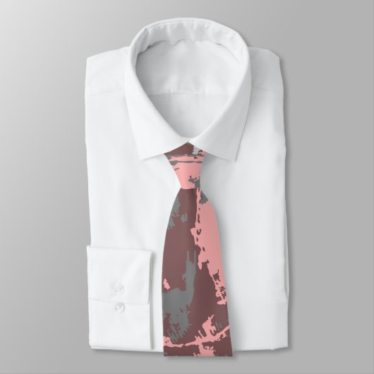 Cravate Motif exclusif Brown rose Abstrait (Attaché)