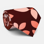 CRAVATE MOTIF FEUILLE 8 (Roulé)