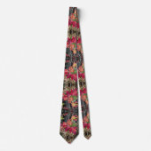 Cravate / motif feuille automne (Devant)