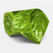 Cravate Motif Feuille Basil (Roulé)