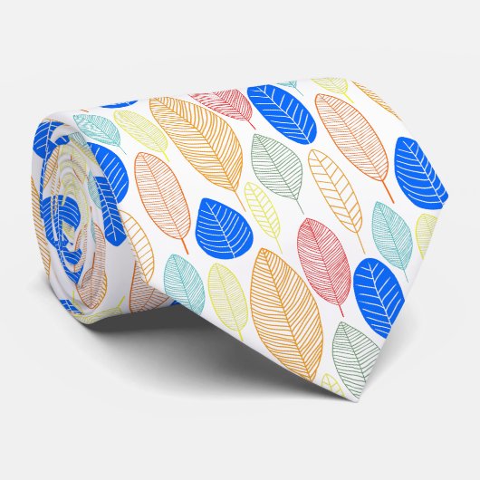 Cravate Motif feuille - Couleurs 02 (Roulé)