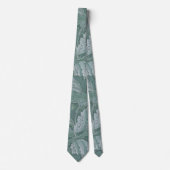 Cravate Motif feuille d'acanthe bleu sarcelle de William M (Devant)