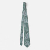 Cravate Motif feuille d'acanthe bleu sarcelle de William M (Dos)