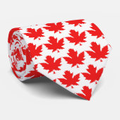 Cravate Motif Feuille de Red Maple | Feuille d'érable (Roulé)