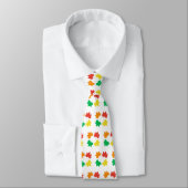 Cravate Motif feuille d'érable coloré (Attaché)