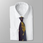 Cravate Motif feuille d'or (Attaché)