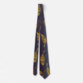 Cravate Motif feuille d'or (Dos)