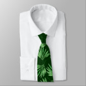 Cravate Motif Feuille du palmier à feuillage vert (Attaché)